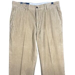 VTG Polo Ralph Lauren Prospect Pant Mens 34 Tan Corduroy Straight Leg Trousers